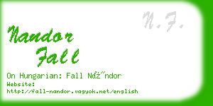 nandor fall business card